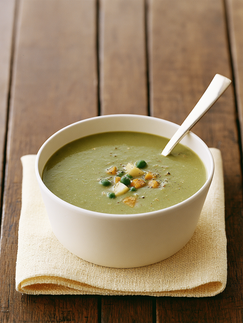 Purée de petits pois et carotte